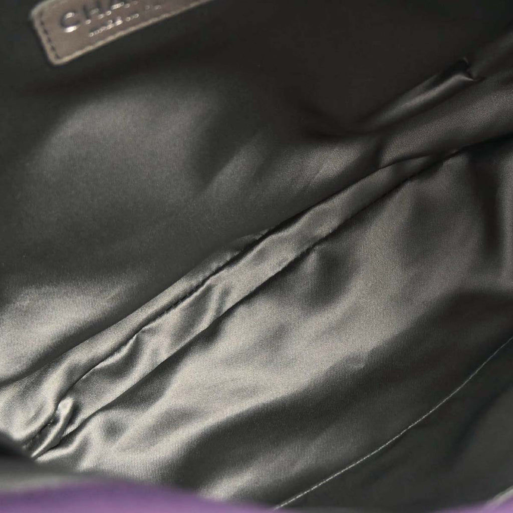 Chanel Purple Nylon Bubble Quilt Handbag