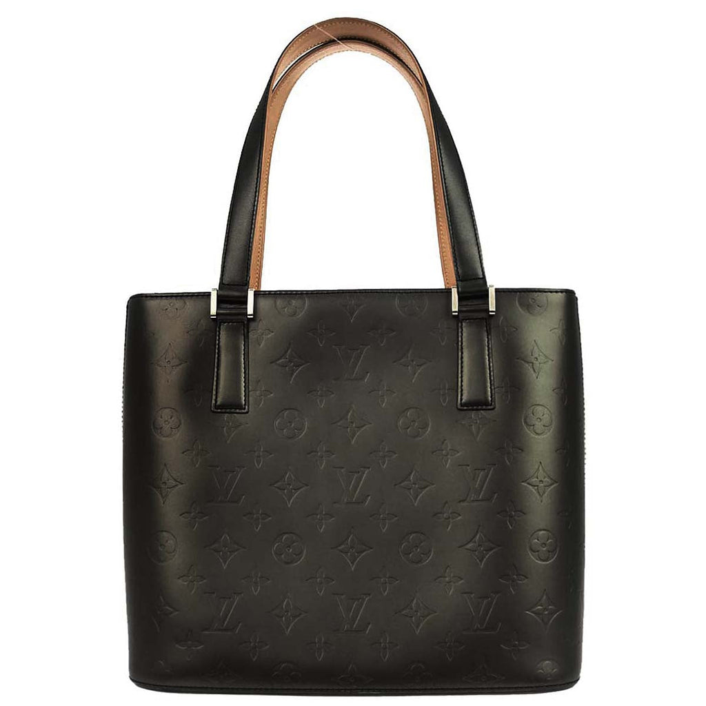 Louis Vuitton 2003 Black Monogram Mat Stockton Tote Handbag M55112