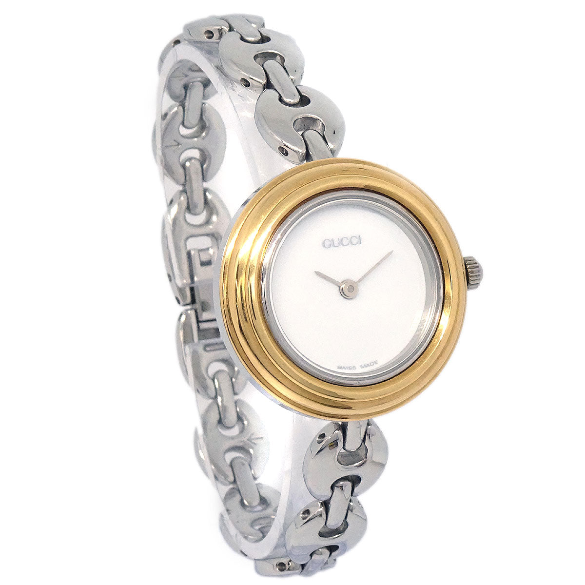 Gucci 11/12.2L Change Bezel Chameleon Quartz Watch SS