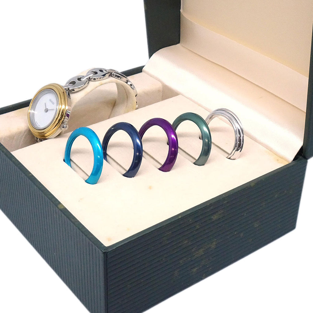 Gucci 11/12.2L Change Bezel Chameleon Quartz Watch SS