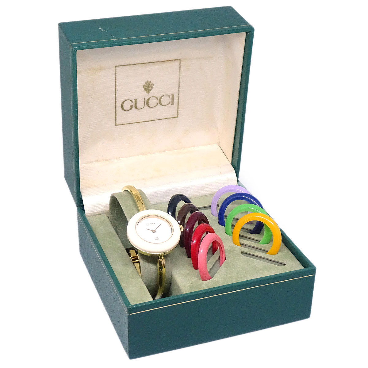 Gucci 11/12 Change Bezel Chameleon Quartz Watch SS
