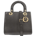 Christian Dior * Gray Lizard Lady Dior 2way Shoulder Handbag
