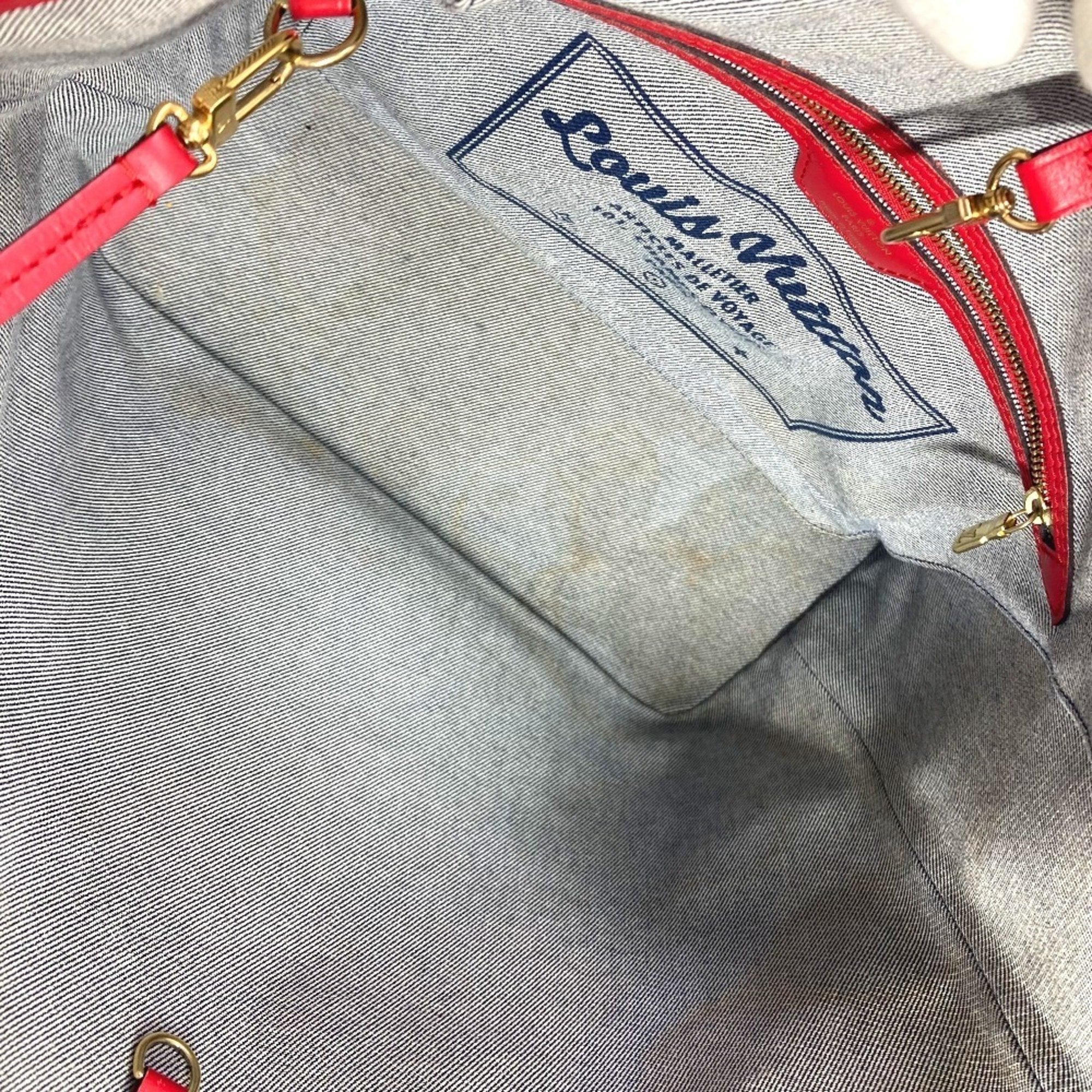 Louis Vuitton Neverfull Tote Damier And Monogram Patchwork Denim Blue Denim_Jeans Shoulder Bag