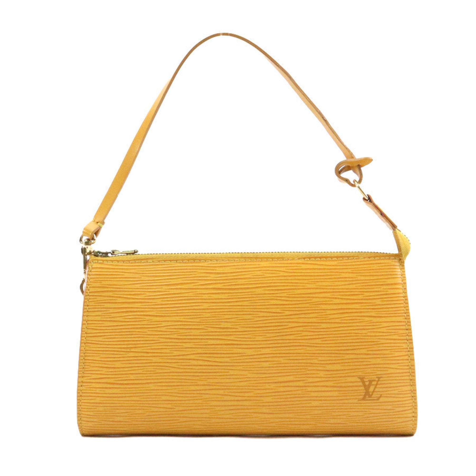 Louis Vuitton Pochette Accessoires Epi Leather Yellow Leather Shoulder Bag