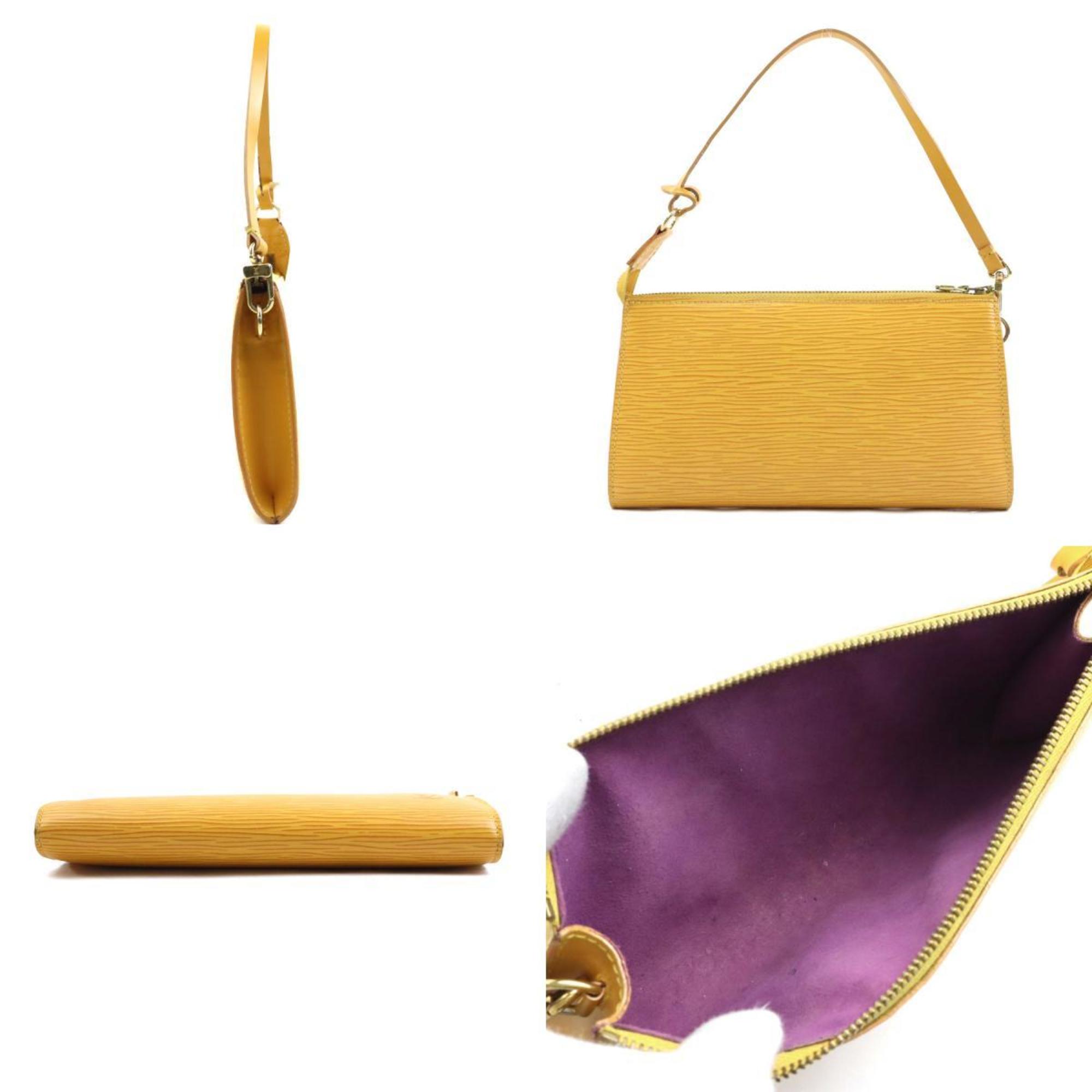 Louis Vuitton Pochette Accessoires Epi Leather Yellow Leather Shoulder Bag