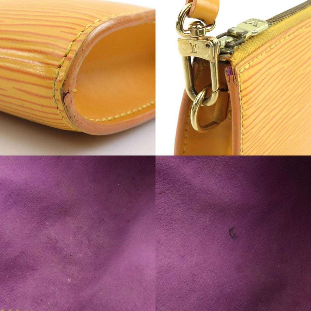Louis Vuitton Pochette Accessoires Epi Leather Yellow Leather Shoulder Bag