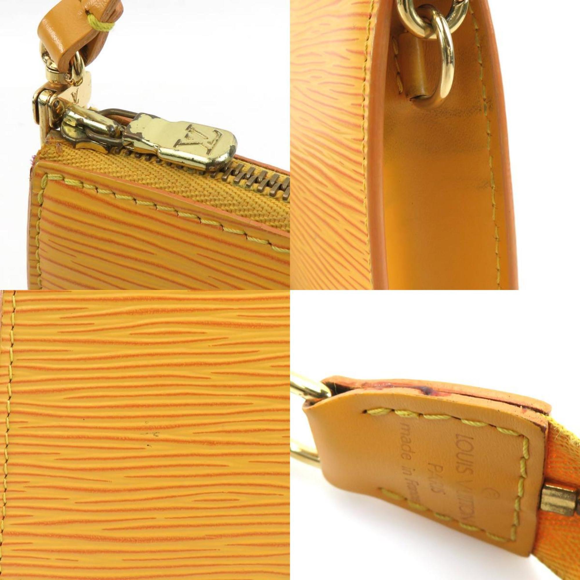 Louis Vuitton Pochette Accessoires Epi Leather Yellow Leather Shoulder Bag