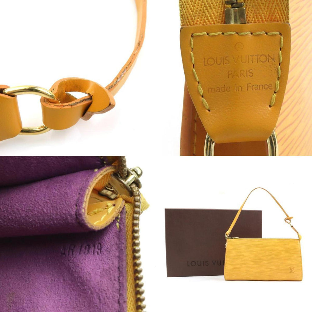 Louis Vuitton Pochette Accessoires Epi Leather Yellow Leather Shoulder Bag