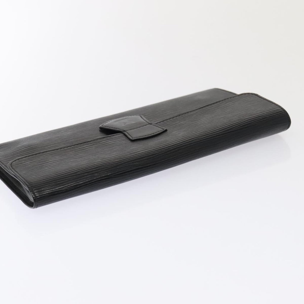 Louis Vuitton Rouleau Black Leather Clutch Bag