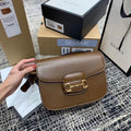Gucci Horsebit 1955 Shoulder Bag Brown Textured With A Vintage Effect For Women 9.8in/25cm Gucci ‎602204 1DB0G 2361