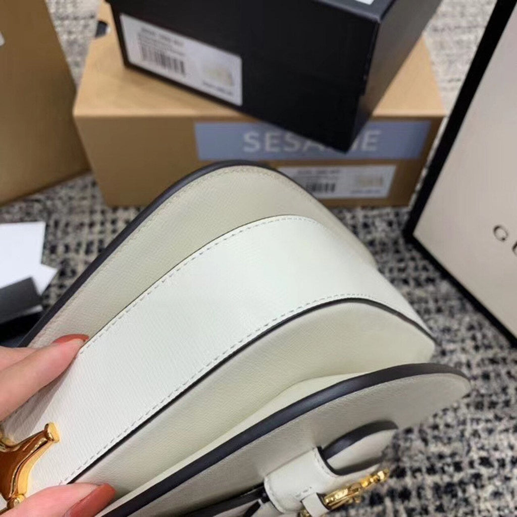 Gucci Horsebit 1955 Shoulder Bag White For Women 9.8in/25cm Gucci ‎602204 1DB0G 9022