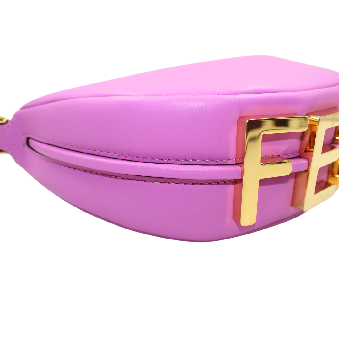 Fendi Fendigraphy Mini Leather Hobo Bag