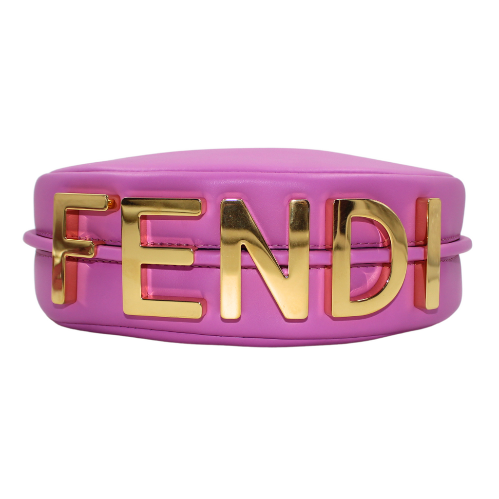 Fendi Fendigraphy Mini Leather Hobo Bag