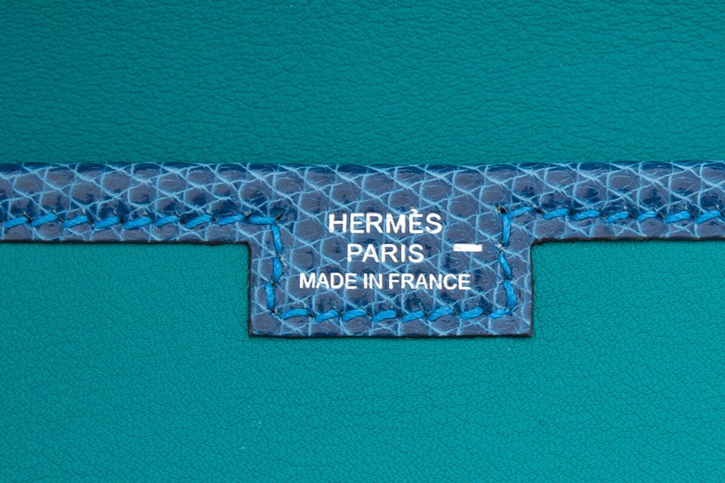 HermÃƒÆ’Ã‚Â¨s Blue Exotic Jige Handbag