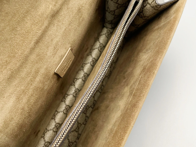 Gucci Dionysus Top Handle Chain Bag Gg Coated Canvas Beige Canvas Shoulder Bag Bag (Pre-Owned)