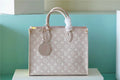 Louis Vuitton Onthego MM Monogram Empreinte Beige/ Pink/ Yellow For Women,  Shoulder And Crossbody Bags 35cm/13.8in Louis Vuitton M46128
