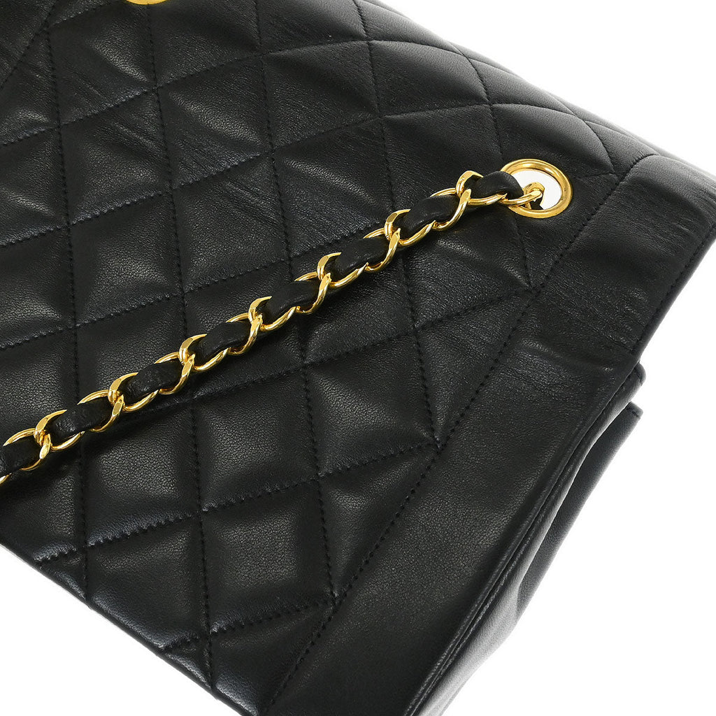 Chanel 1996-1997 Black Lambskin Small Diana Shoulder Bag