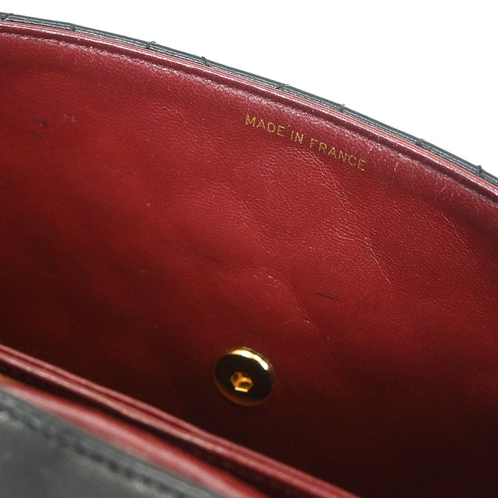 Chanel 1989-1991 Black Lambskin Single Flap Shoulder Bag