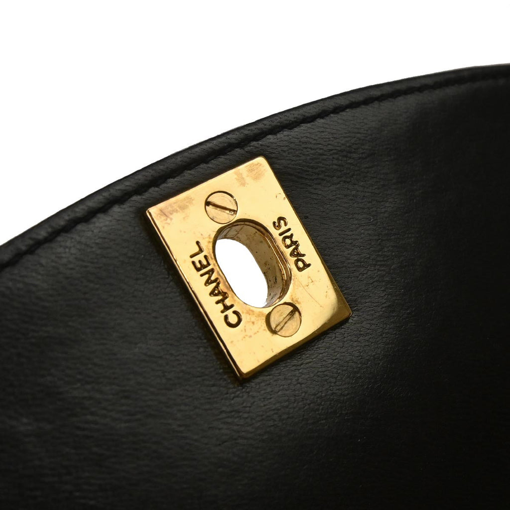Chanel 1994-1996 Black Lambskin Small Diana Shoulder Bag