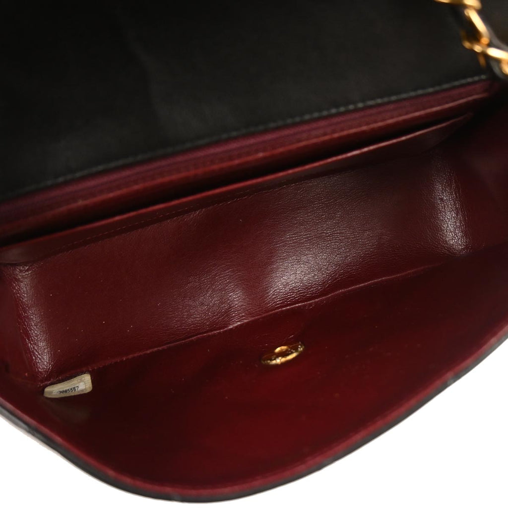 Chanel 1994-1996 Black Lambskin Small Diana Shoulder Bag