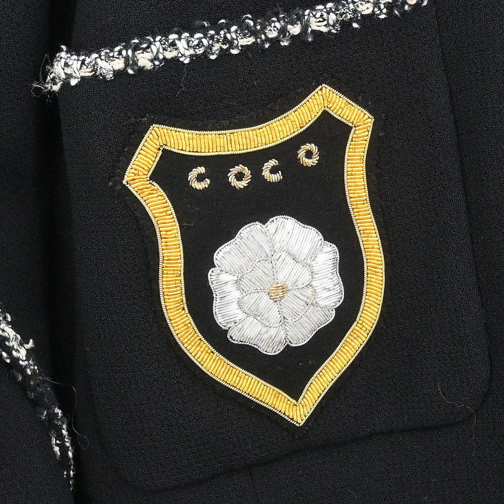 Chanel 2005 Emblem Double Breasted Jacket Black #50