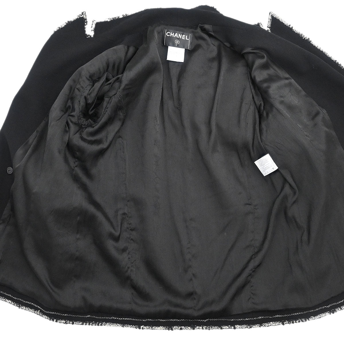 Chanel 2005 Emblem Double Breasted Jacket Black #50