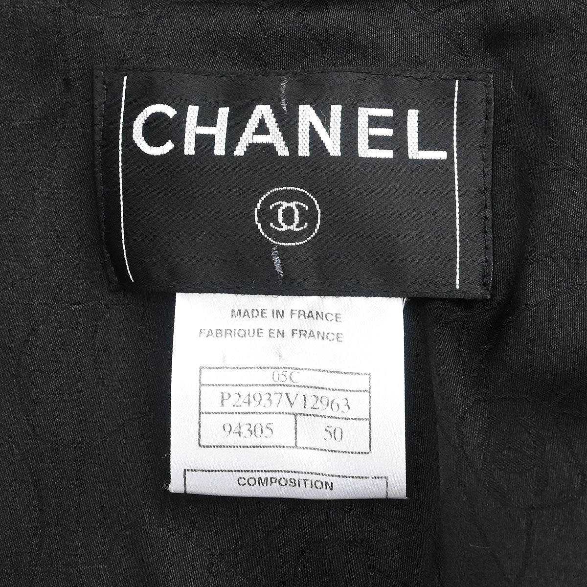 Chanel 2005 Emblem Double Breasted Jacket Black #50