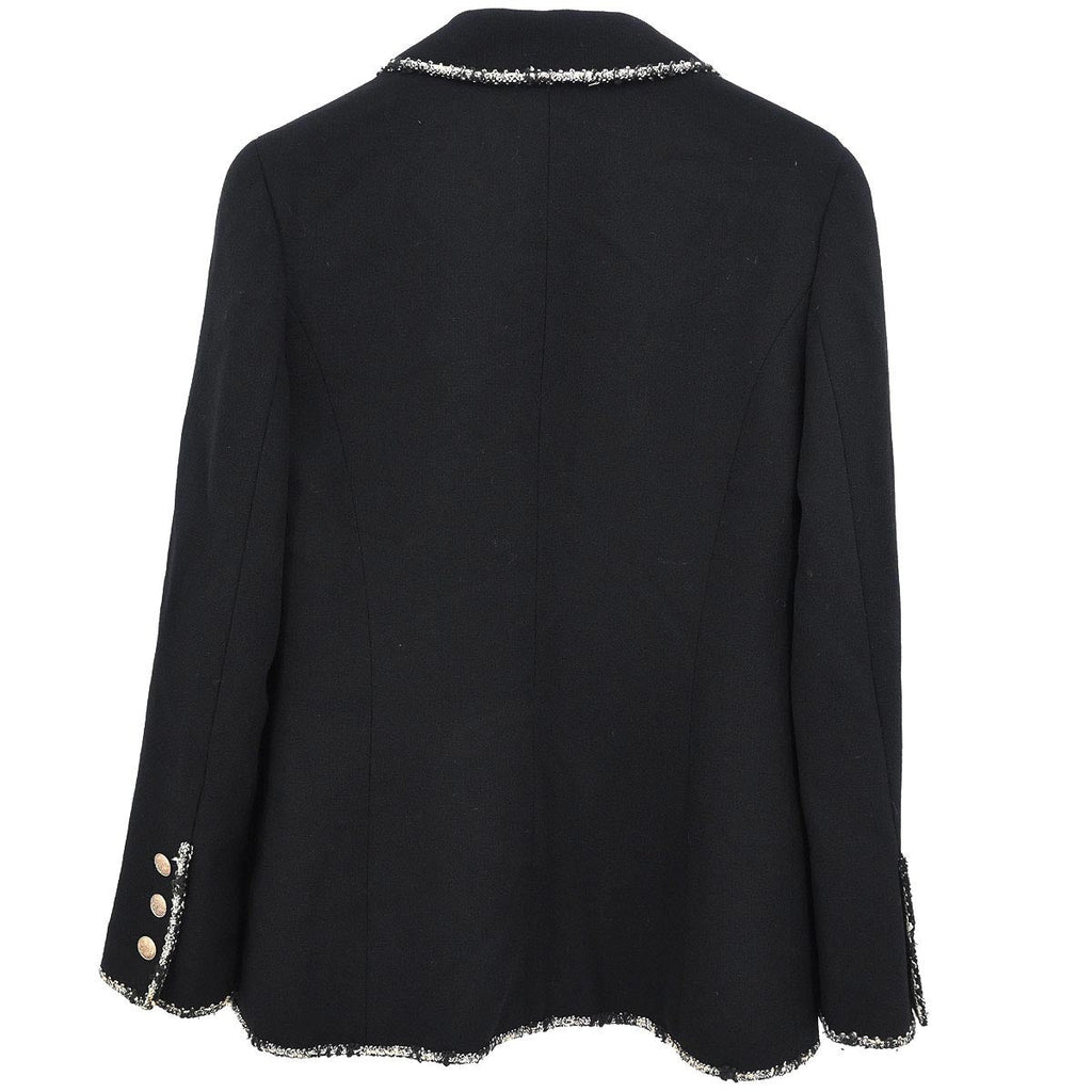 Chanel 2005 Emblem Single Breasted Jacket Black #38