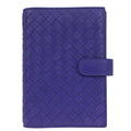 Bottega Veneta Blue Lambskin Intrecciato Note Book Cover Small Good