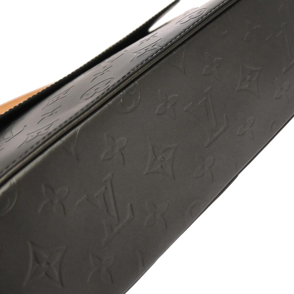 Louis Vuitton 2002 Black Monogram Mat Alston Shoulder Bag M55122