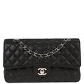Chanel Mobile Art Tokyo 2008 Special Edition Black Caviar Skin Medium Classic Double Flap Bag