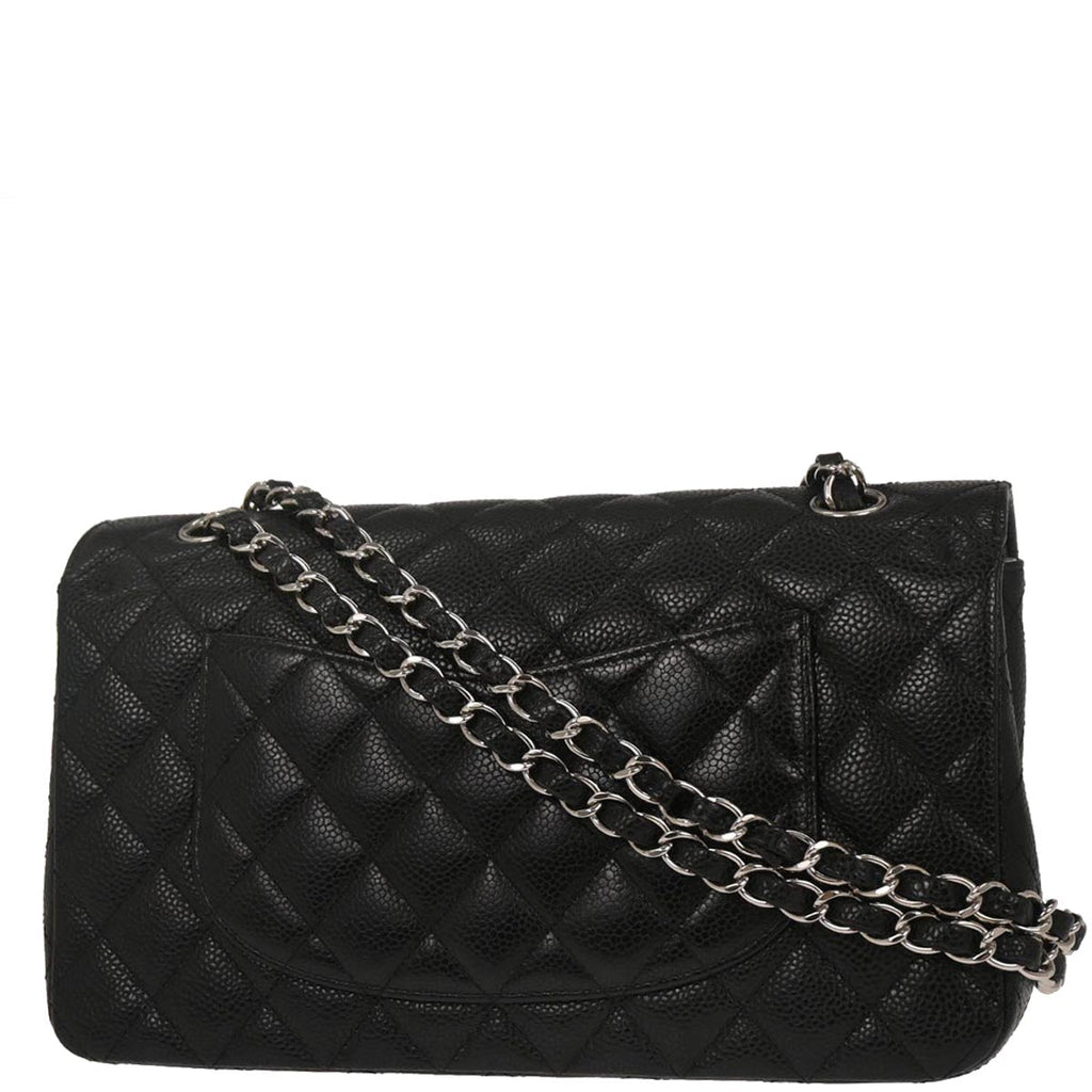 Chanel Mobile Art Tokyo 2008 Special Edition Black Caviar Skin Medium Classic Double Flap Bag