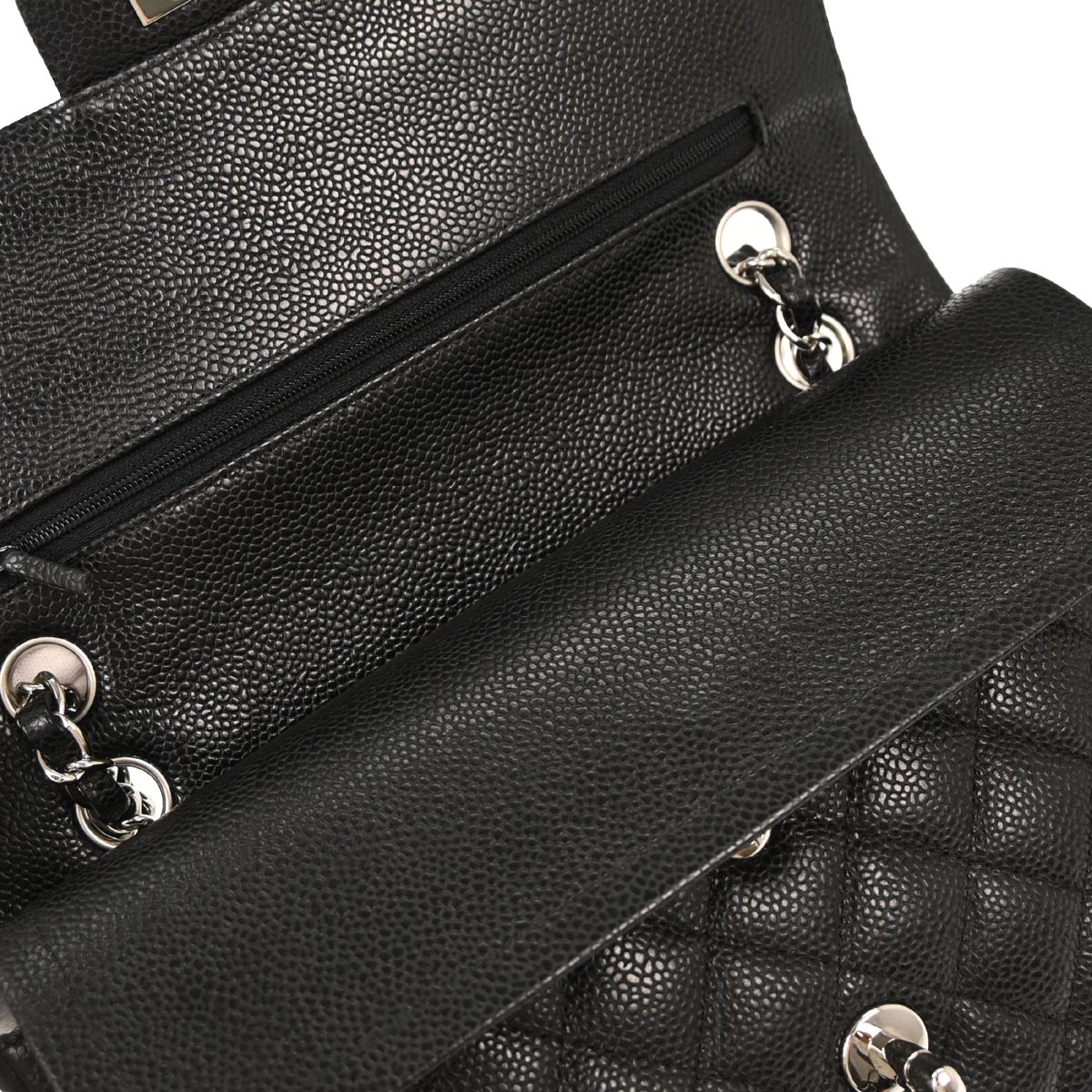 Chanel Mobile Art Tokyo 2008 Special Edition Black Caviar Skin Medium Classic Double Flap Bag