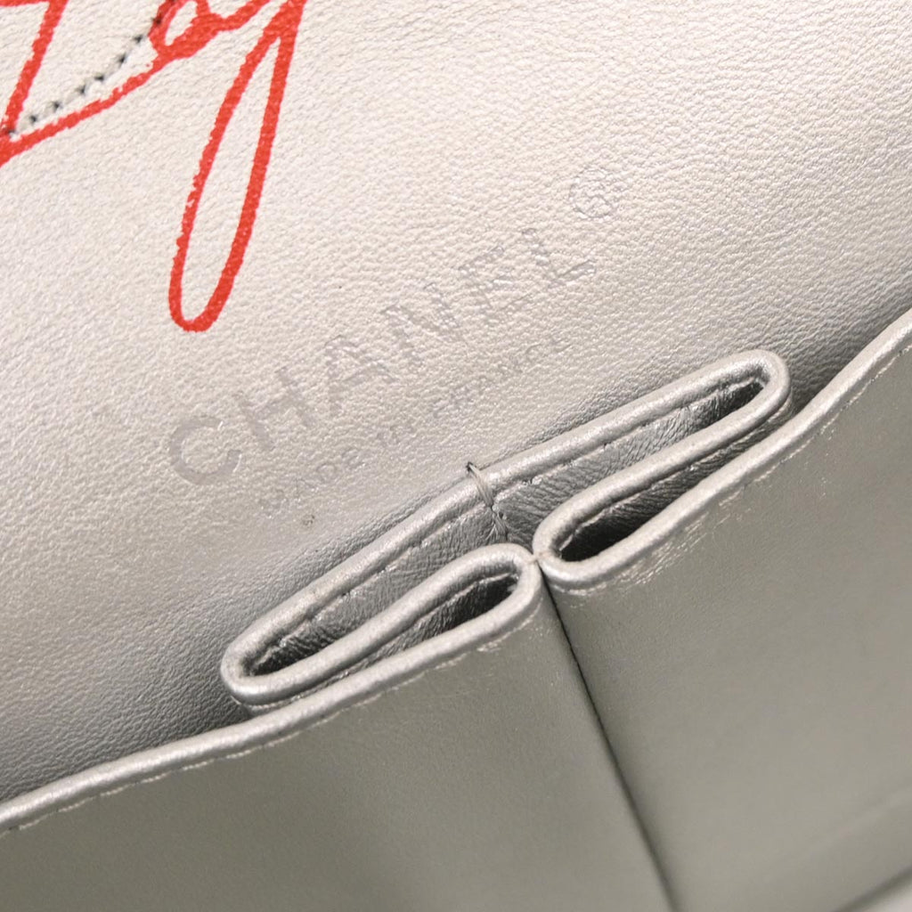 Chanel Mobile Art Tokyo 2008 Special Edition Black Caviar Skin Medium Classic Double Flap Bag