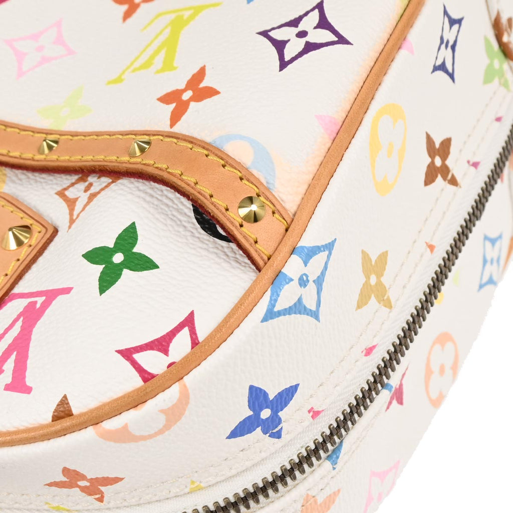 Louis Vuitton 2005 White Monogram Multicolor Trouville Handbag M92663