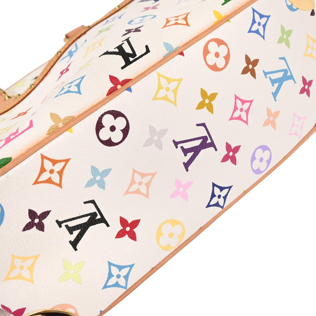 Louis Vuitton 2005 White Monogram Multicolor Trouville Handbag M92663