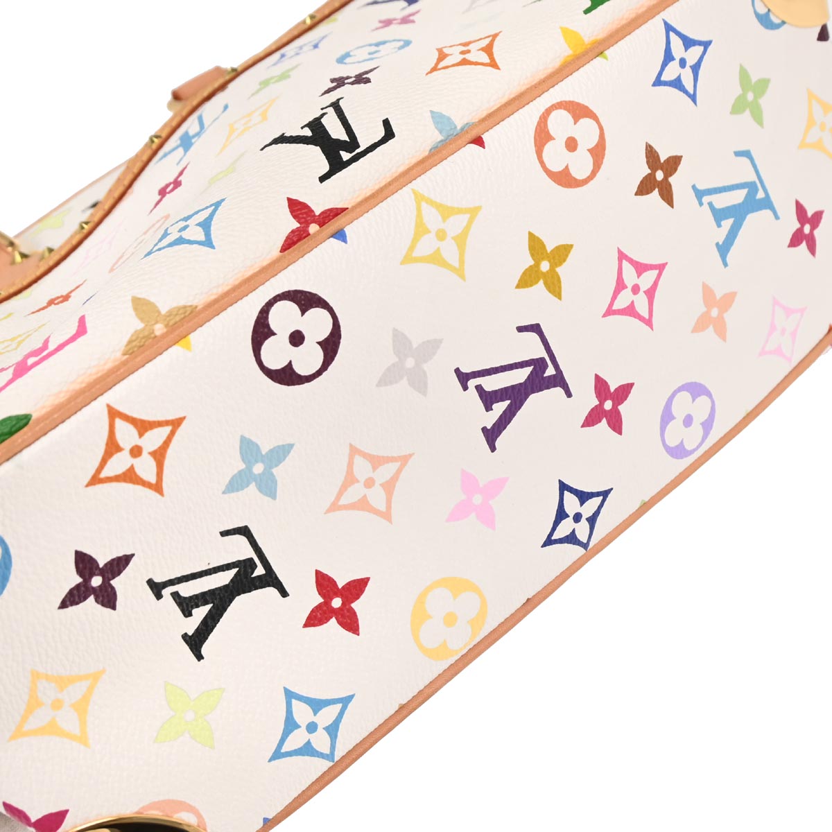 Louis Vuitton 2005 White Monogram Multicolor Trouville Handbag M92663