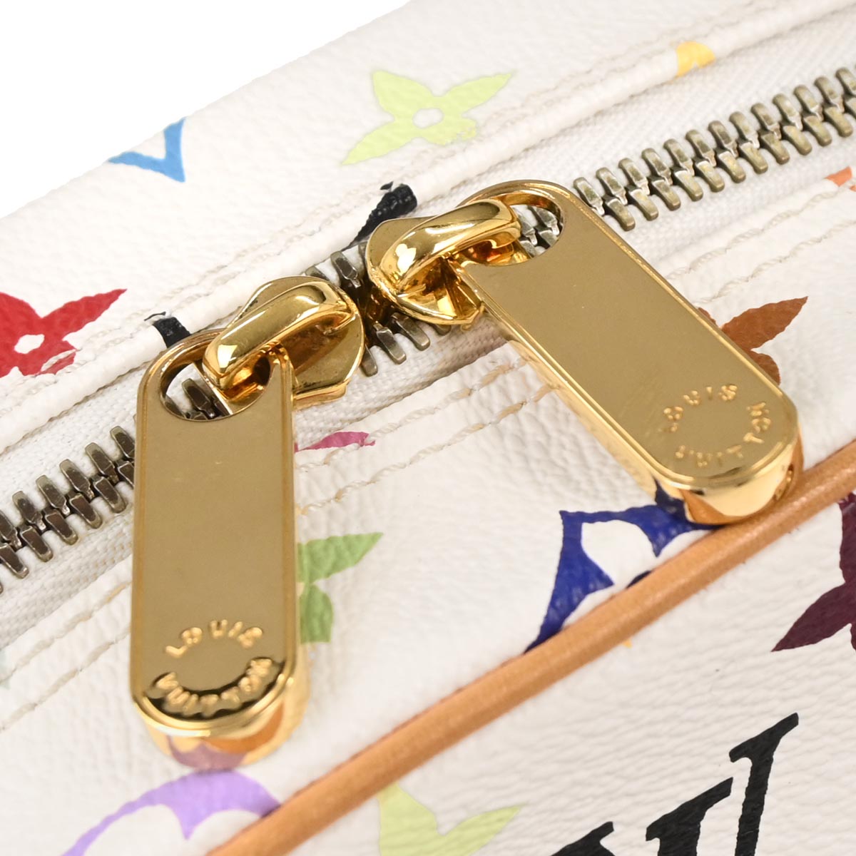 Louis Vuitton 2005 White Monogram Multicolor Trouville Handbag M92663