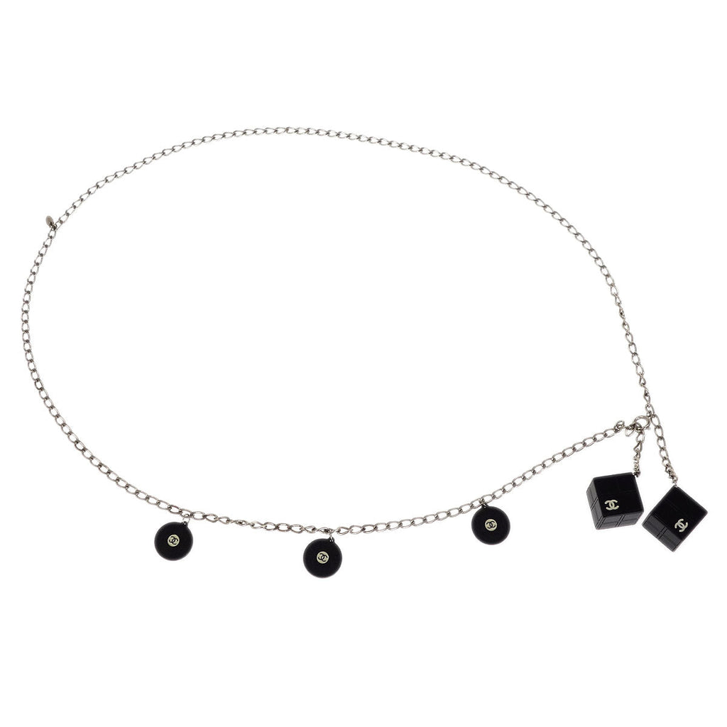 Chanel Cube Record Chain Belt Silver 04S