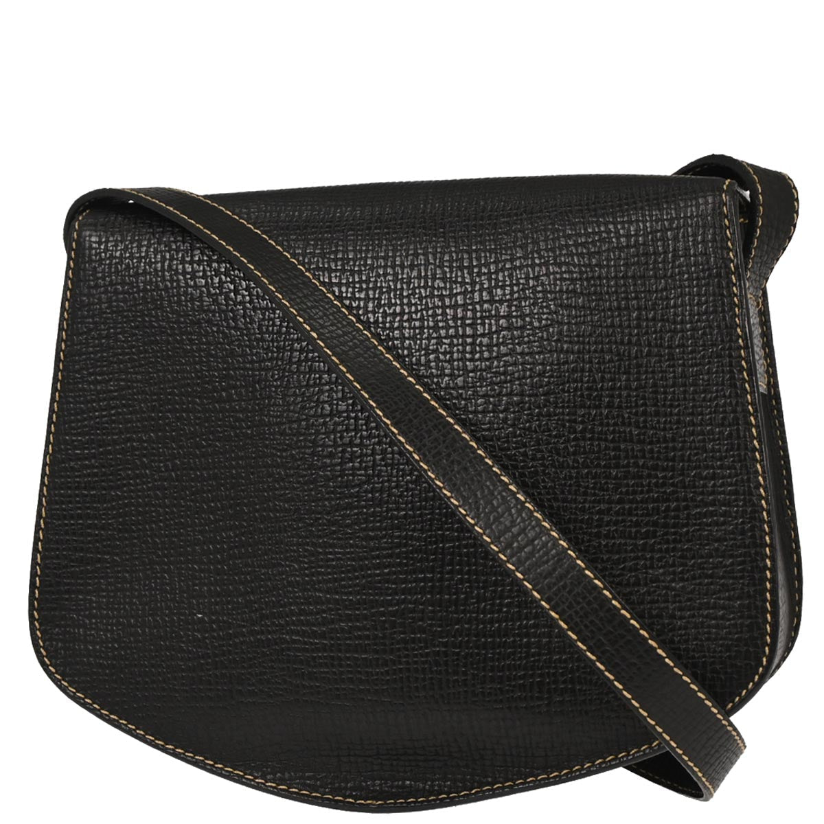 Loewe Black Leather Shoulder Bag