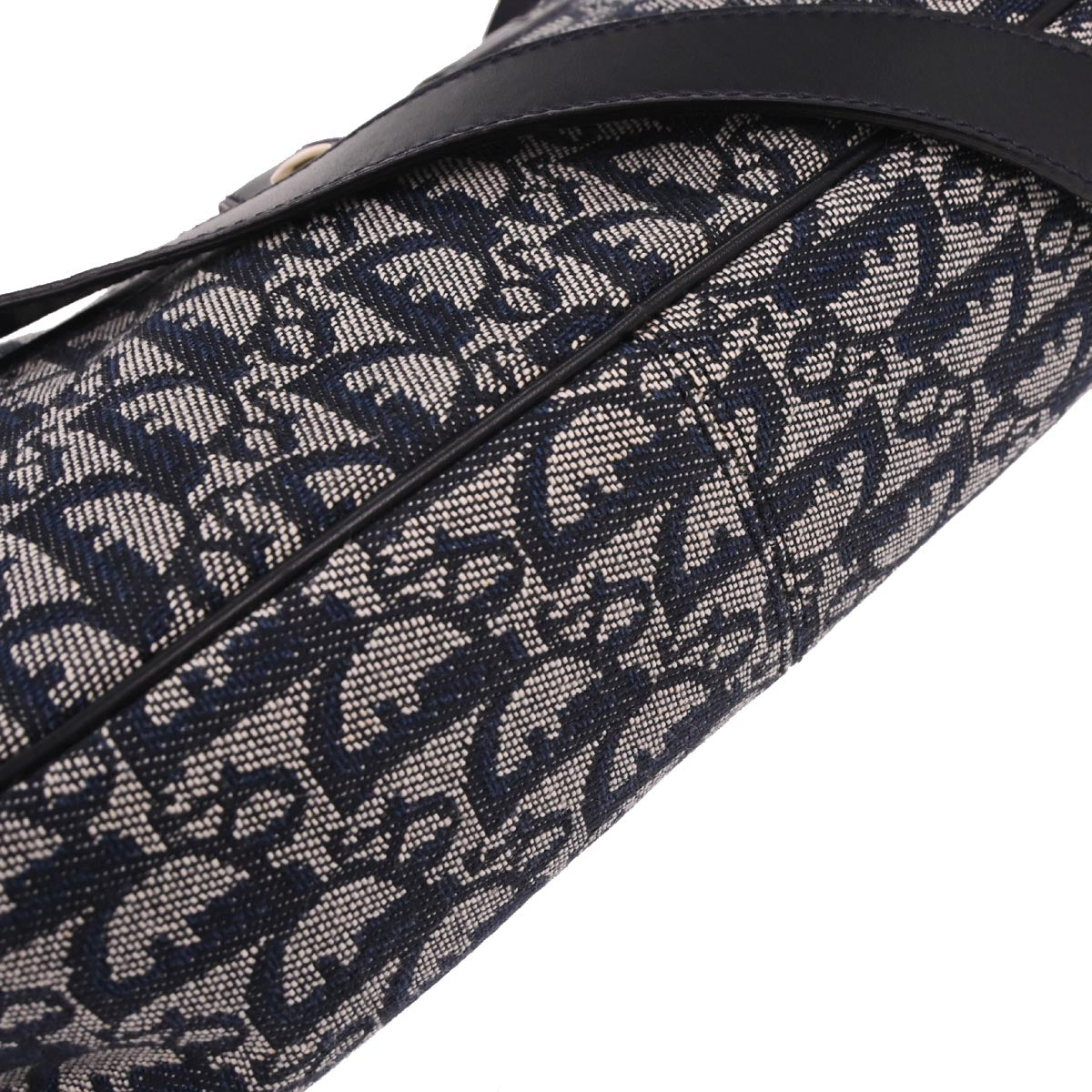 Christian Dior Navy Canvas Trotter Shoulder Bag