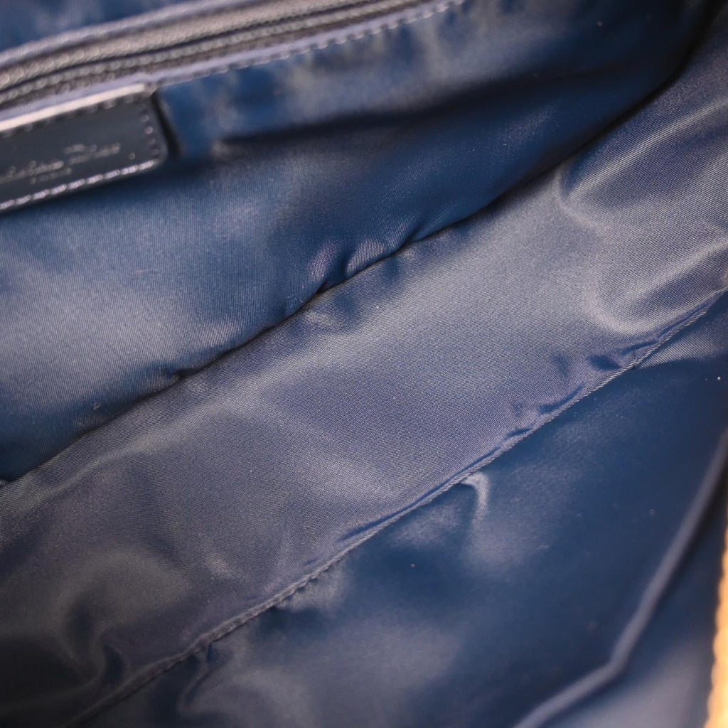 Christian Dior Navy Canvas Trotter Shoulder Bag