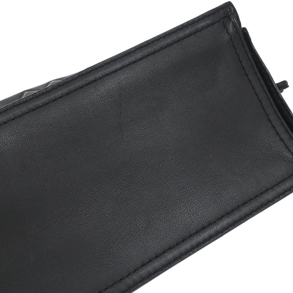 Loewe * Black Leather Shopper Tote Handbag