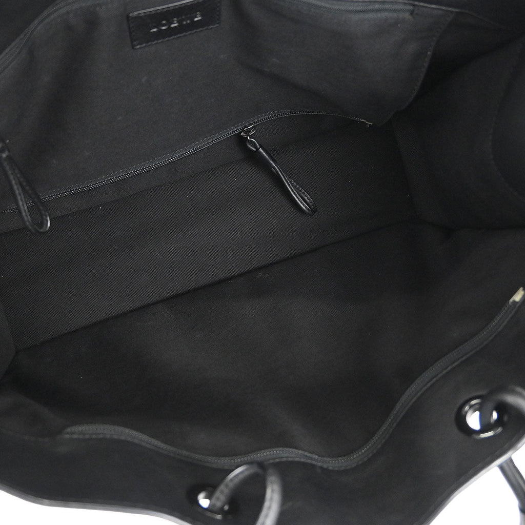 Loewe * Black Leather Shopper Tote Handbag