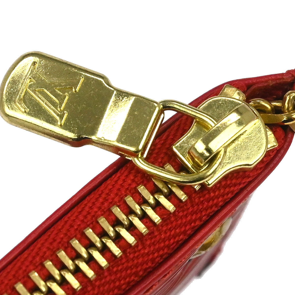 Louis Vuitton 2001 Red Epi Pochette Cles Coin Purse M63807