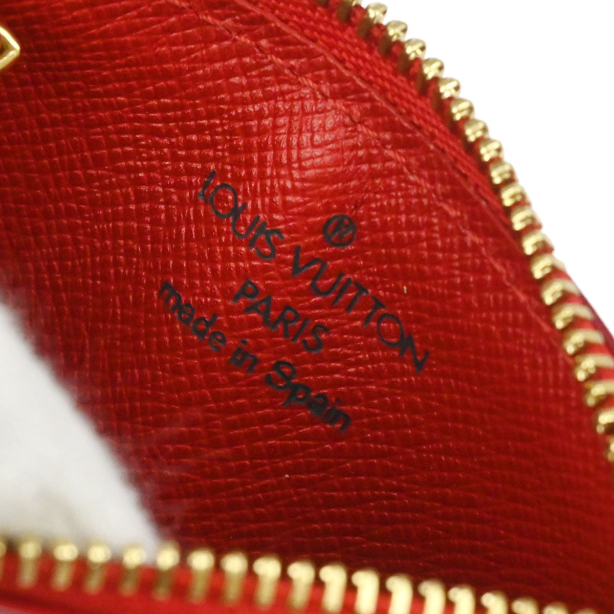 Louis Vuitton 2001 Red Epi Pochette Cles Coin Purse M63807