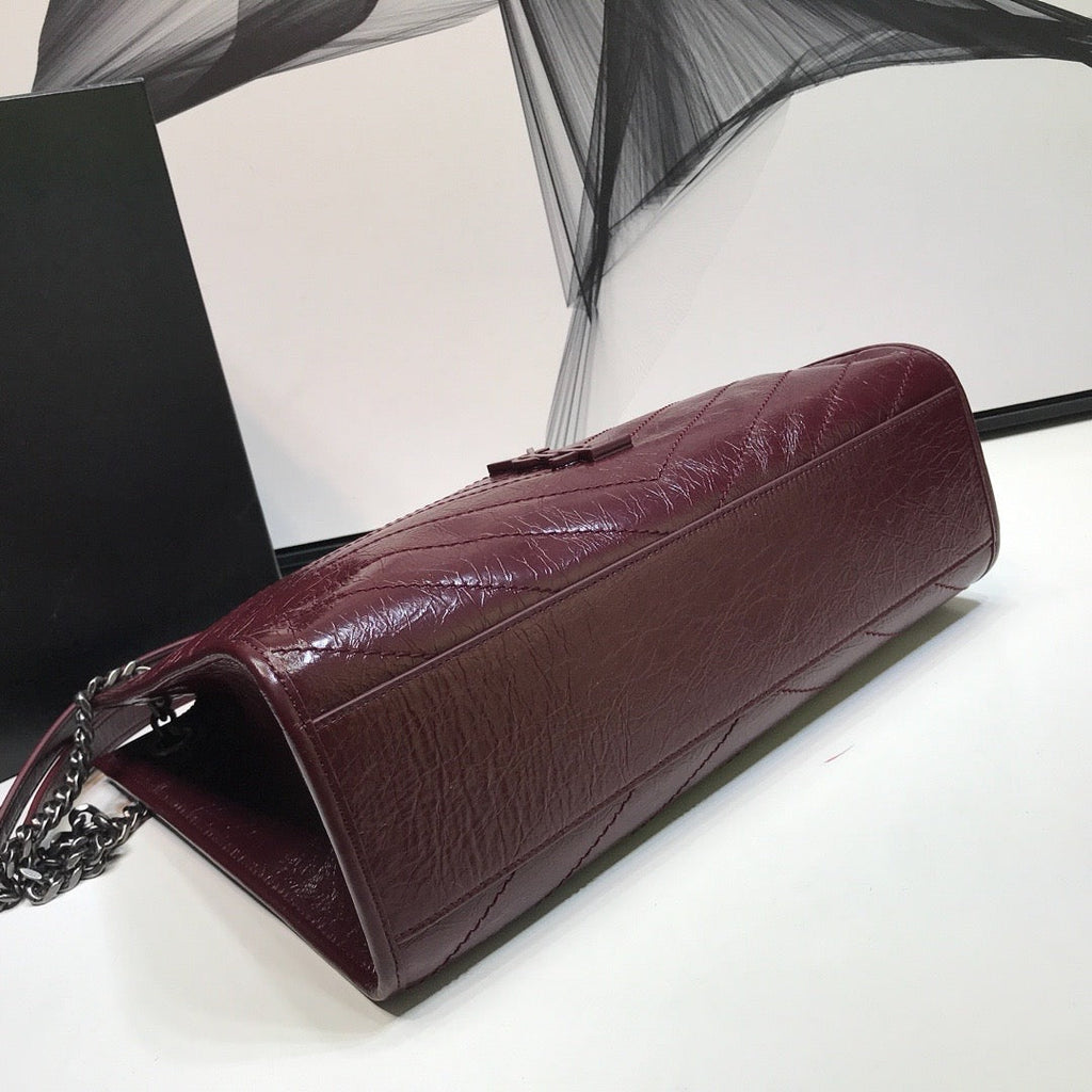 YSSL Niki Medium Shopping Bag Burgundy For Women 12in/32cm YSLÂ 