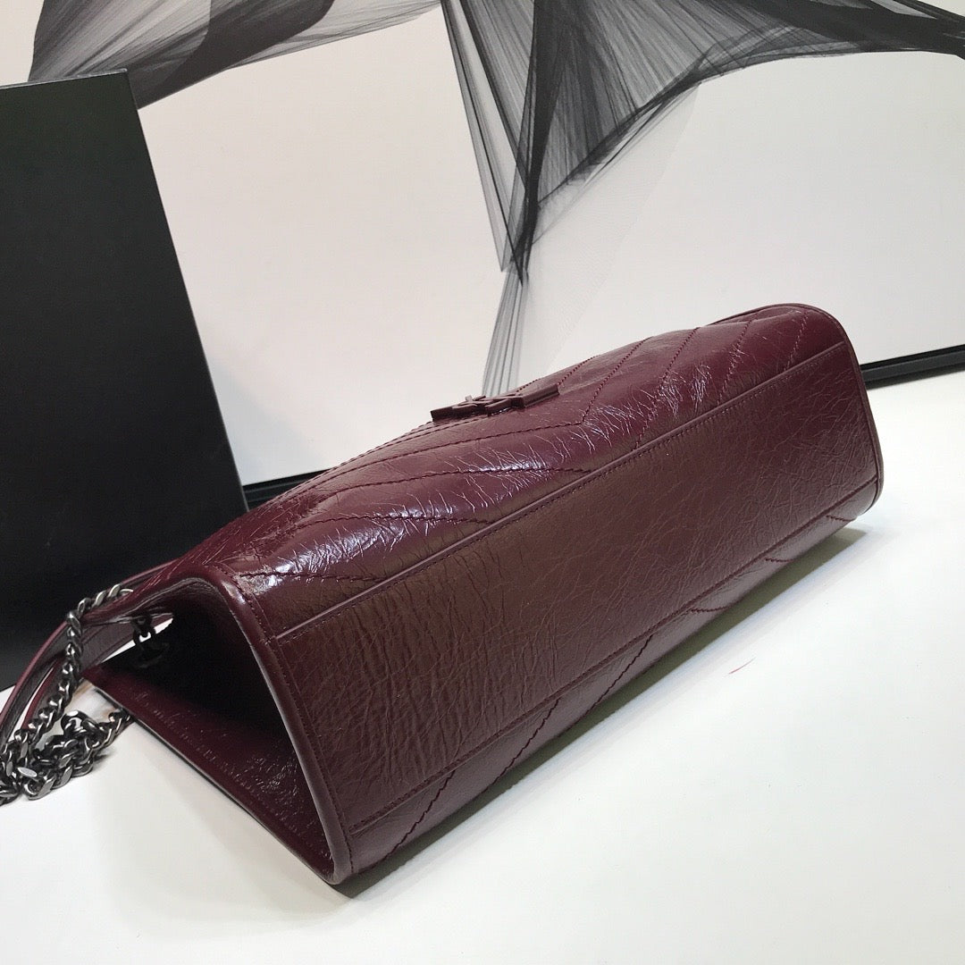 YSSL Niki Medium Shopping Bag Burgundy For Women 12in/32cm YSLÂ 