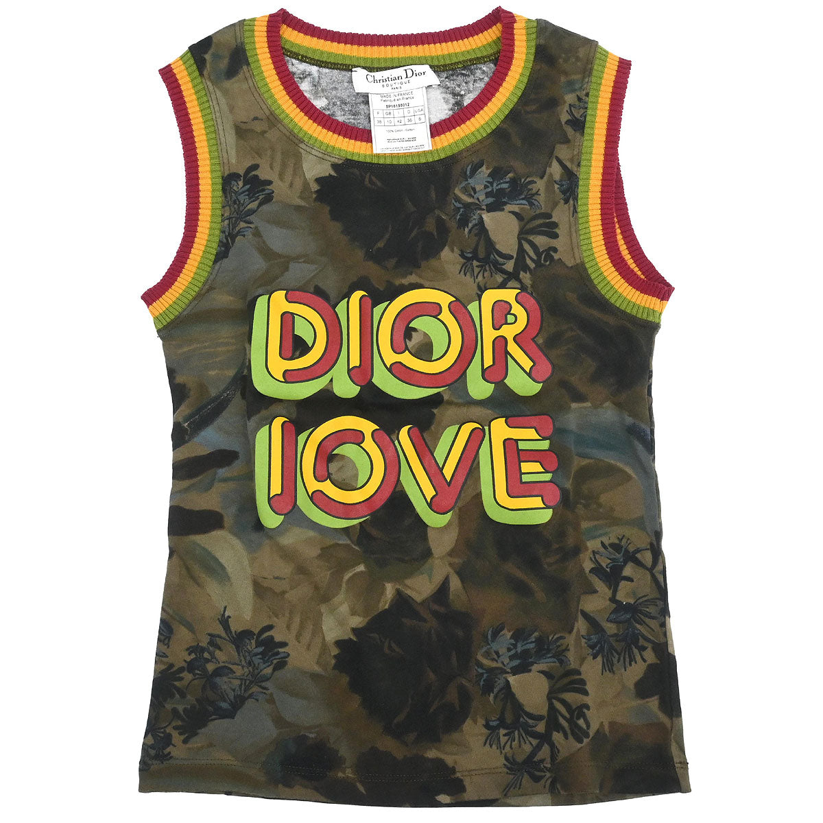 Christian Dior 2005 Sleeveless Tank Top Khaki #38