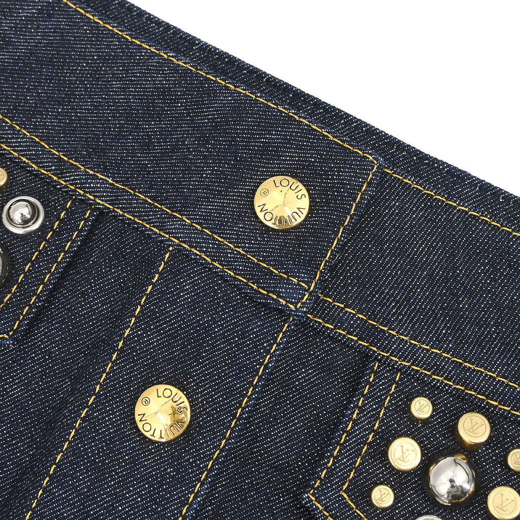 Louis Vuitton 2017 Denim Skirt Indigo #38